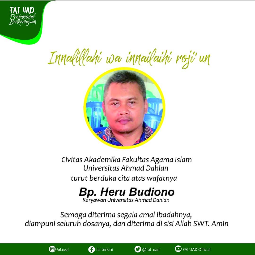 Berita Lelayu: Heru Budiono (Tendik UAD)