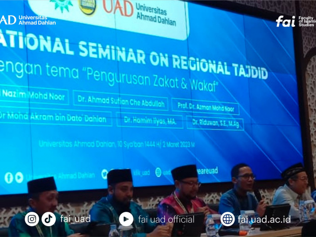 UAD Selenggarakan International Seminar on Regional Tajdid dengan Tema “Pengurusan Zakat dan Wakaf”