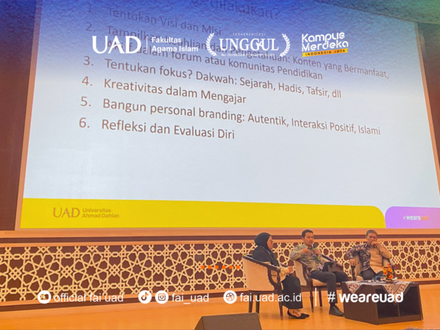 WUJUDKAN KERJASAMA, AWALI DENGAN STADIUM GENERAL PERSONAL BRANDING PAI UAD DENGAN PAI UIN SSC