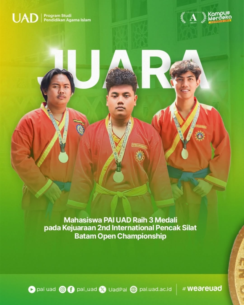 Mahasiswa Program Studi Pendidikan Agama Islam (PAI) Universitas Ahmad Dahlan (UAD) dalam ajang 2nd International Pencak Silat Batam Open Championship.