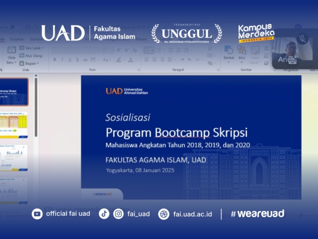 TINGKATKAN KELULUSAN MAHASISWA: FAI UAD ADAKAN SOSIALISASI PROGRAM BOOTCAMP TUGAS AKHIR