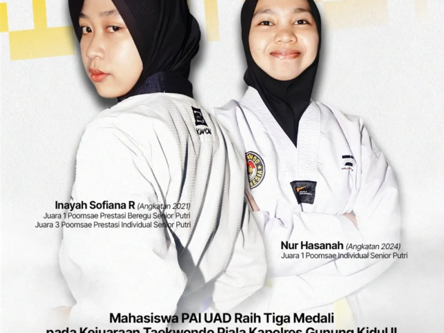 Mahasiswa PAI UAD Sukses Raih Medali di Kejuaraan Taekwondo Piala Kapolres Gunung Kidul II