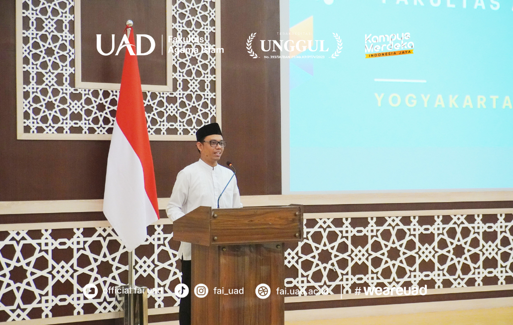 Sambutan oleh Dekan FAI UAD Dr. Arif Rahman, S.Pd.I., M.Pd.I.