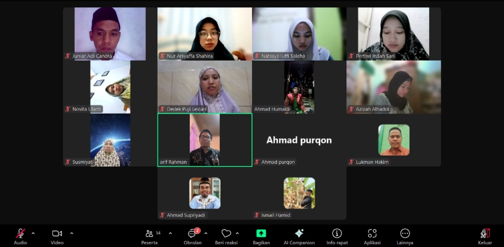 Dr. Arif Rahman, M.Pd.I, Dekan FAI UAD menjadi narasumber dosen tamu di S2 UM Palembang