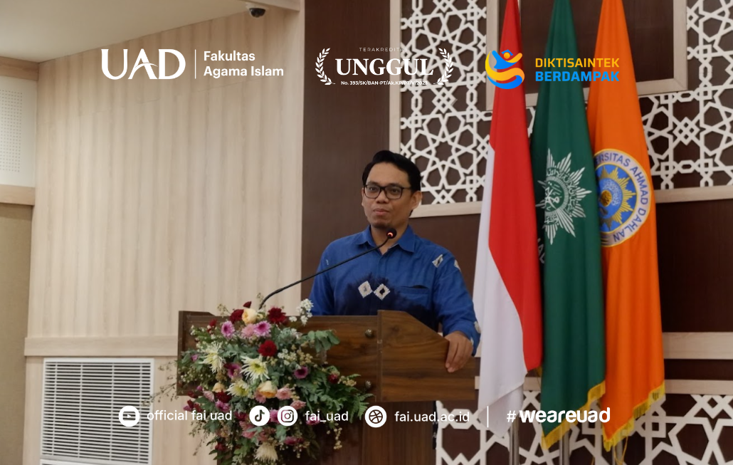 Sambutan oleh Dekan Fakultas Agama Islam Dr. Arif Rahman. S.Pd.I., M.Pd.I