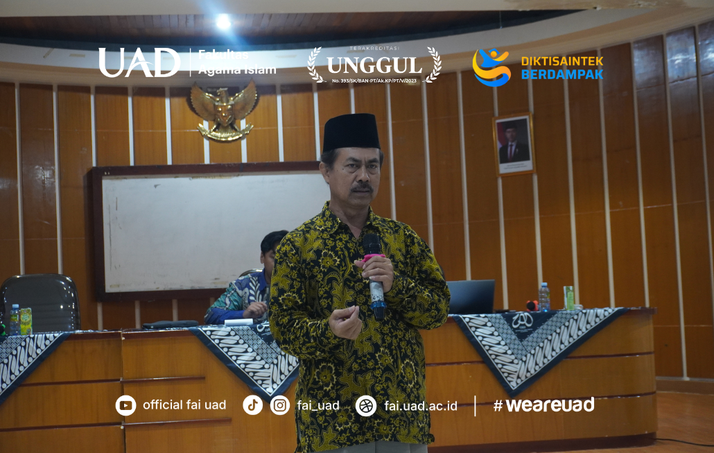 Penyampaian materi oleh Dr. Ahmad Arifi, M.Ag., Sekretaris Kopertais Wilayah III DIY