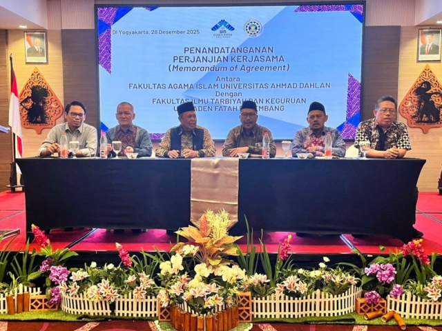 Perkuat Aspek Tridharma, FAI UAD dan Fakultas Tarbiyah UIN Raden Fatah Palembang Sepakat Jalin Kerjasama